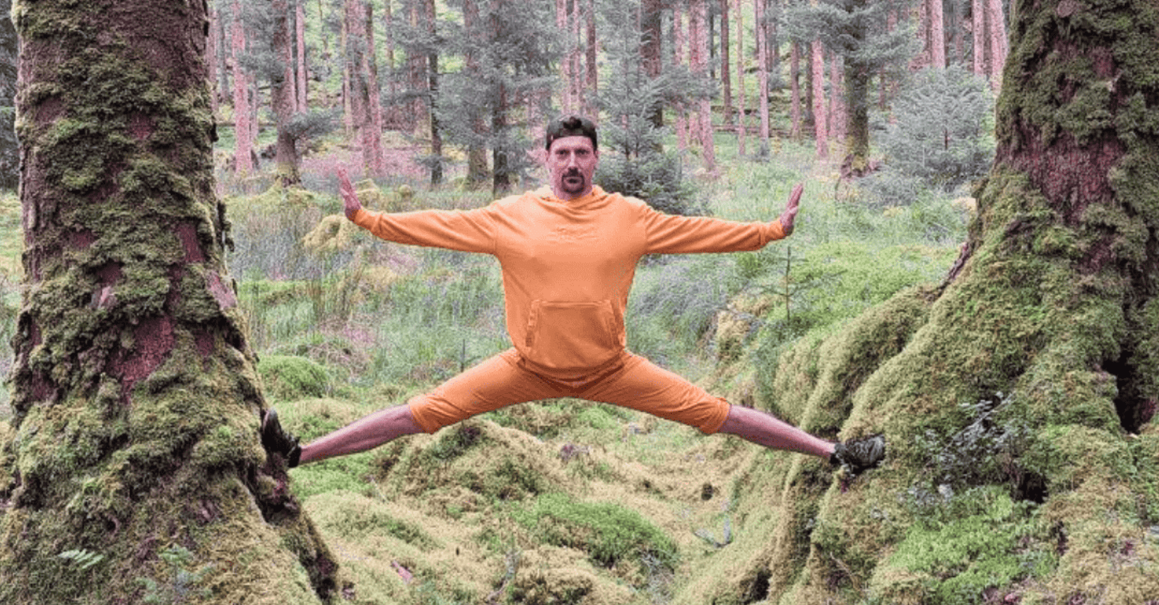 julien grand ecart dans la foret